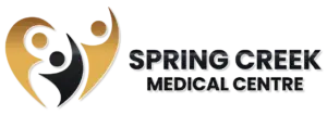 "Spring Creek Medical Centre logo, Calgary medical clinic, women's health, comprehensive family medicine services."